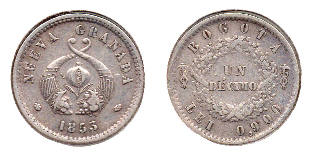 Colombia - 1 Decimo - 1853 - Nueva Granada.jpg