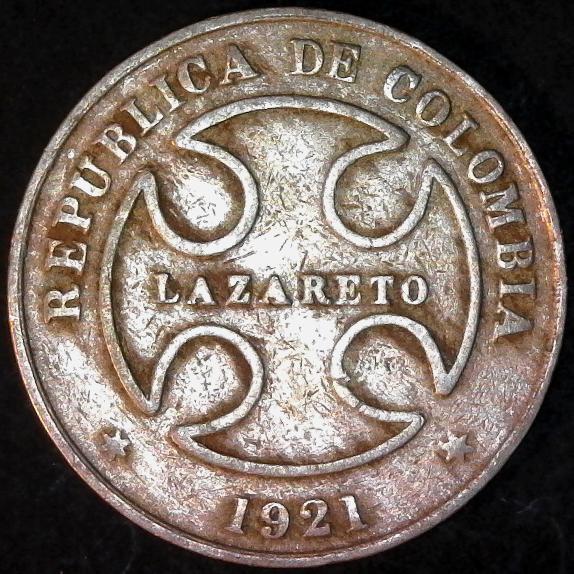 Colombia Lazareto 50 Centavos 1921 obv.jpg