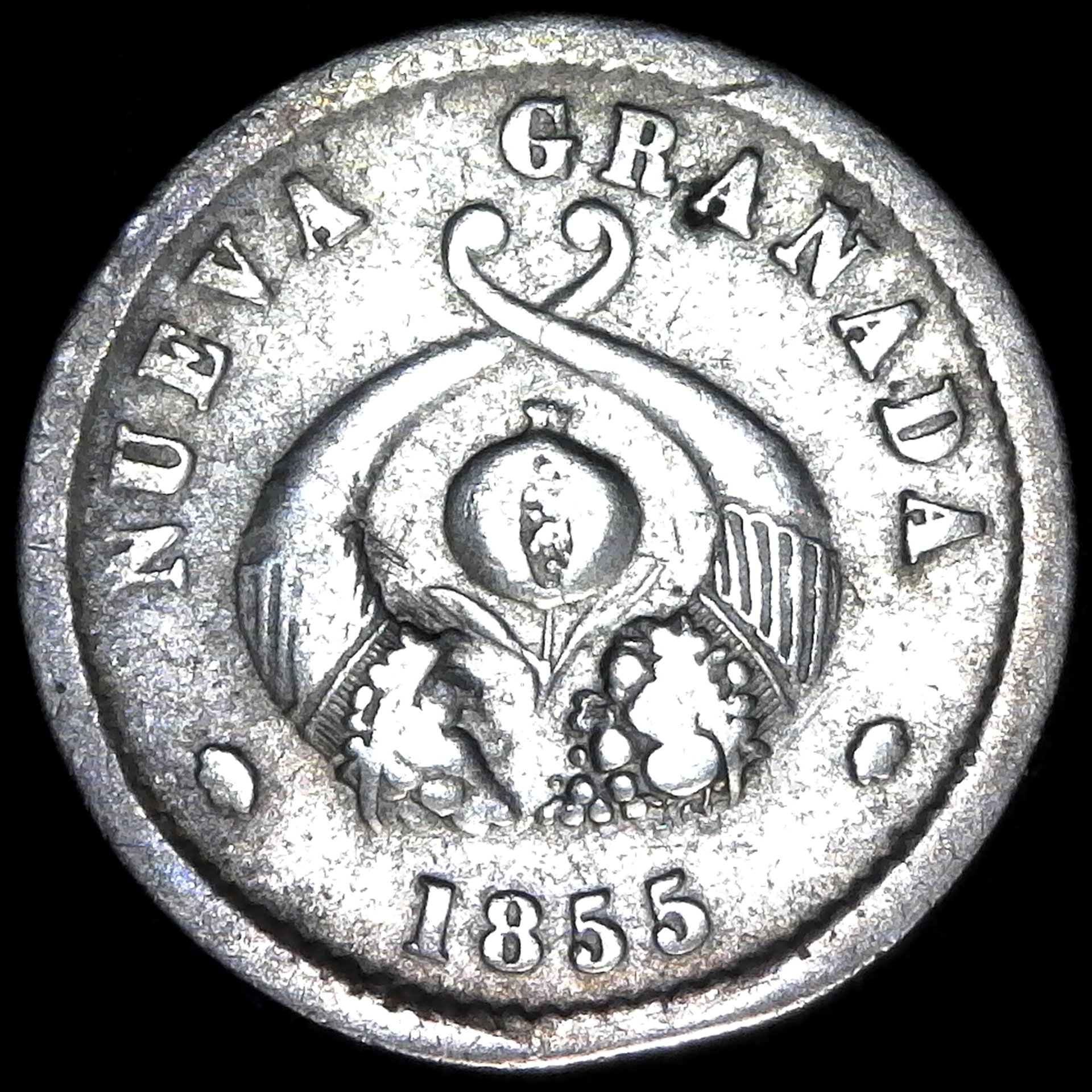 Colombia Nueva Granada Un Decimo 1855 obv.jpg