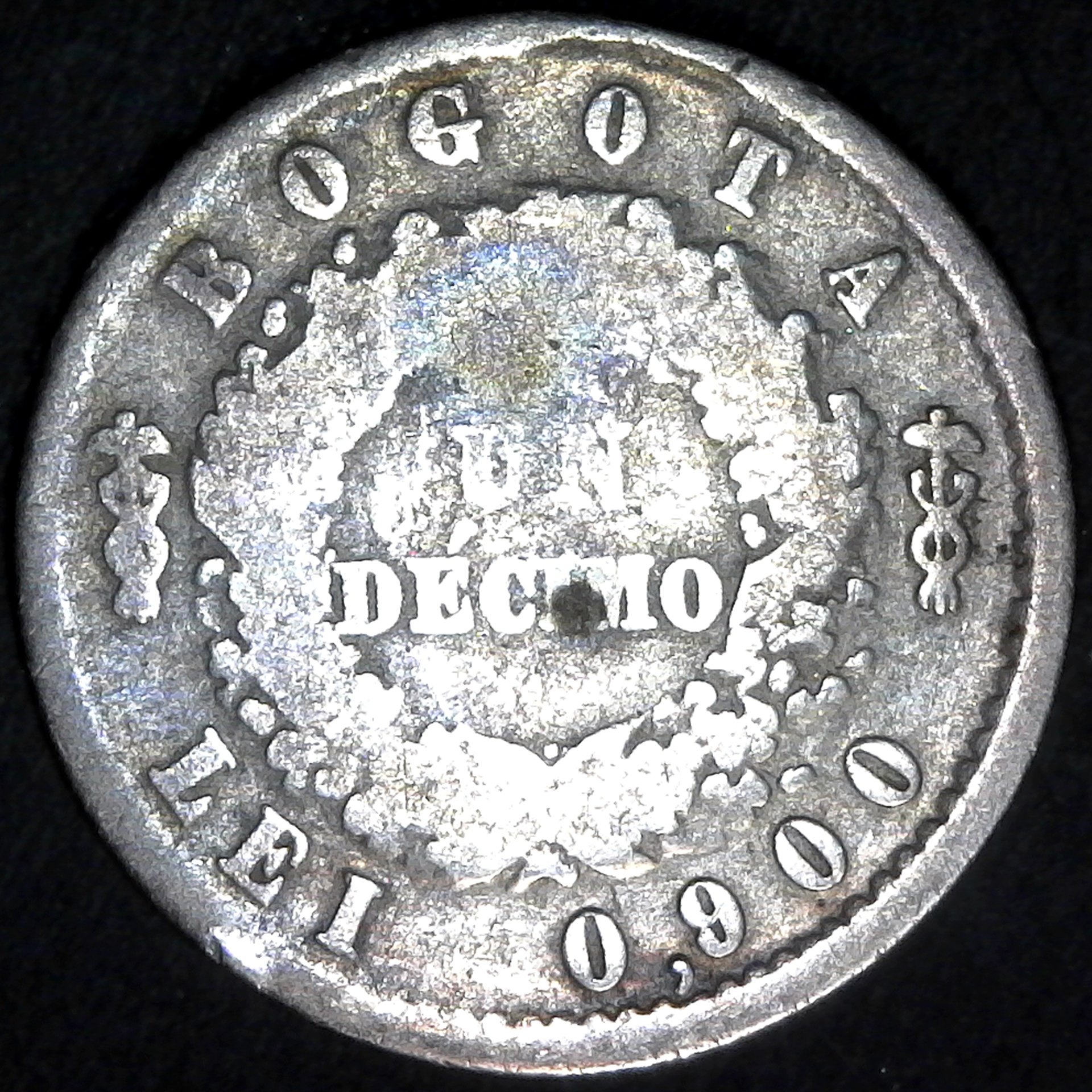 Colombia Nueva Granada Un Decimo 1855 rev.jpg