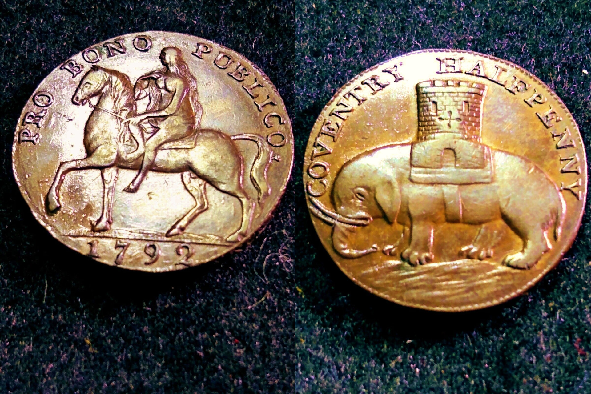 COMBINED Lady Godiva - elephant Coventry token.jpg