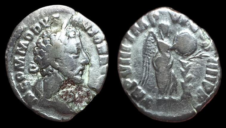 Commodus, Denarius, Victory.png