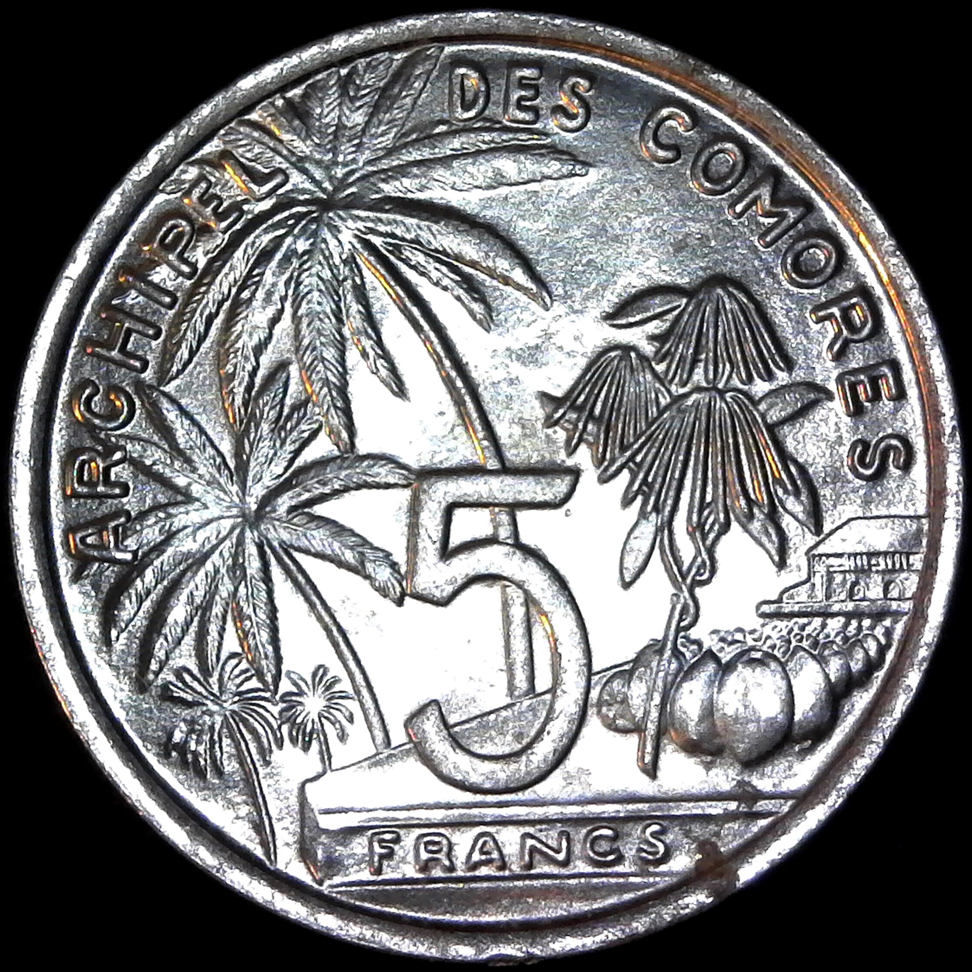 Comoros Islands 5 Francs 1964 obv.jpg