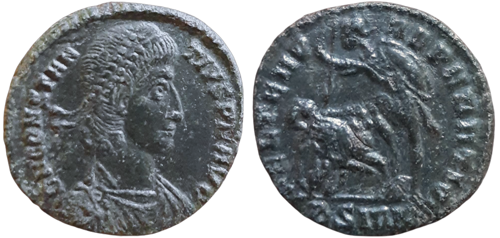 CONSERVATORI-Constantius II AE3 Sirmium Fallen Horseman.png