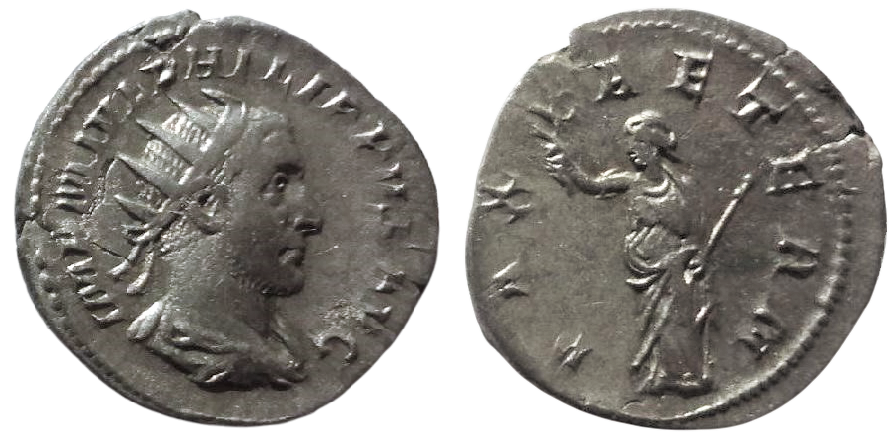 CONSERVATORI-Philip I AR Antoninianus Wareham PAX AETERN RIC 40b.png