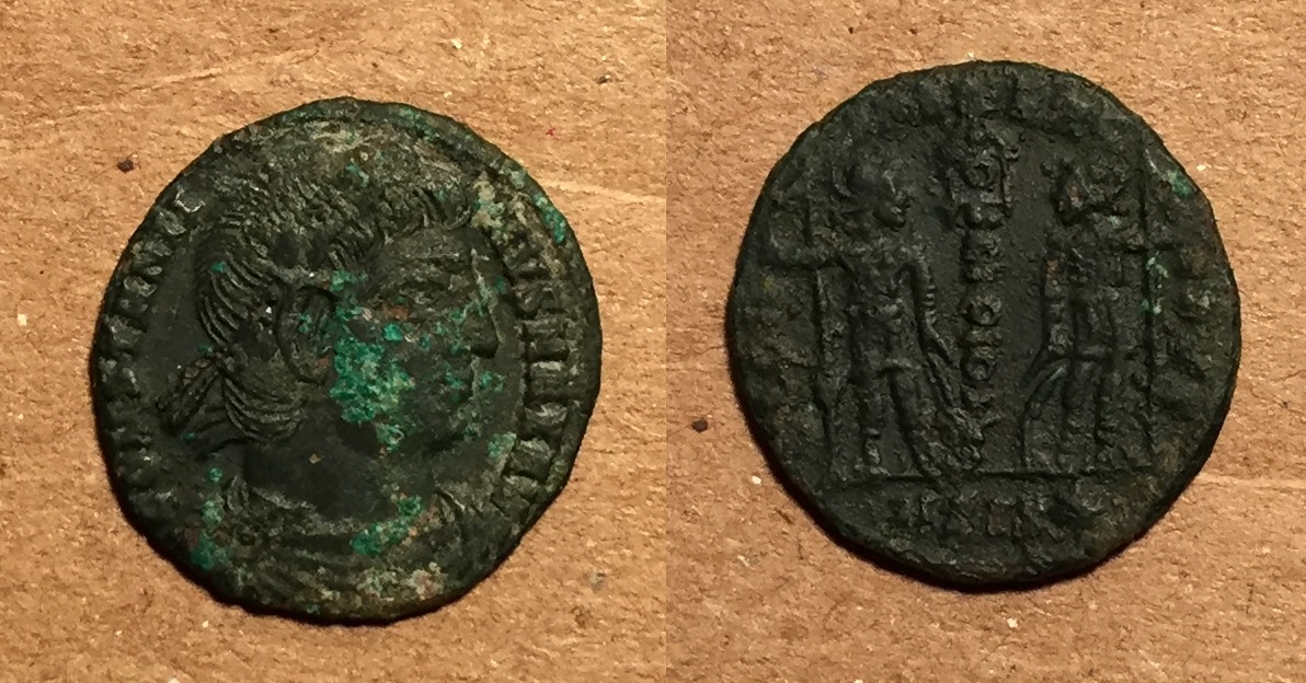 Constantine AE follis. 335-336 AD.  Mintmark ASIS Star.jpg
