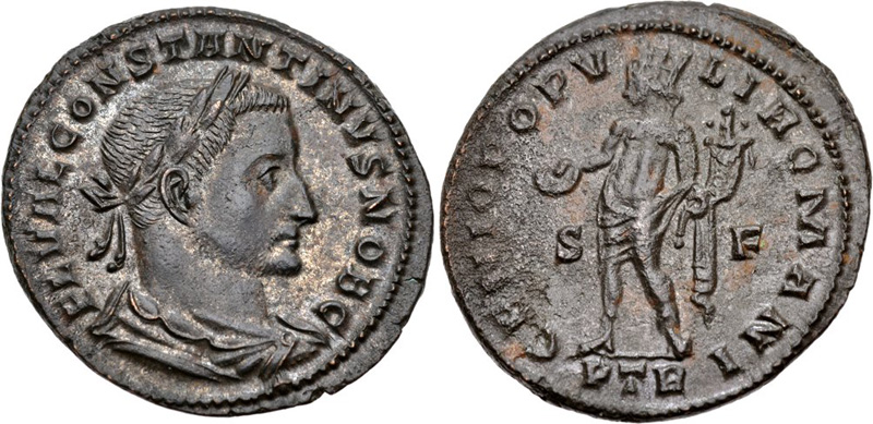 Constantine I, 27 mm, 9.50 gm, AD 306-7, RARE.jpg