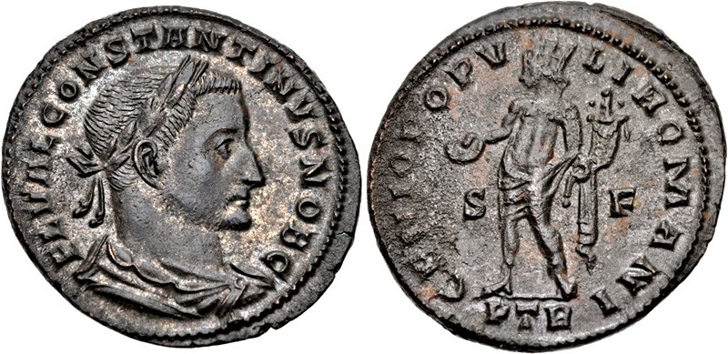 Constantine I, 27 mm, 9.50 gm, AD 306-7, RARE.jpg