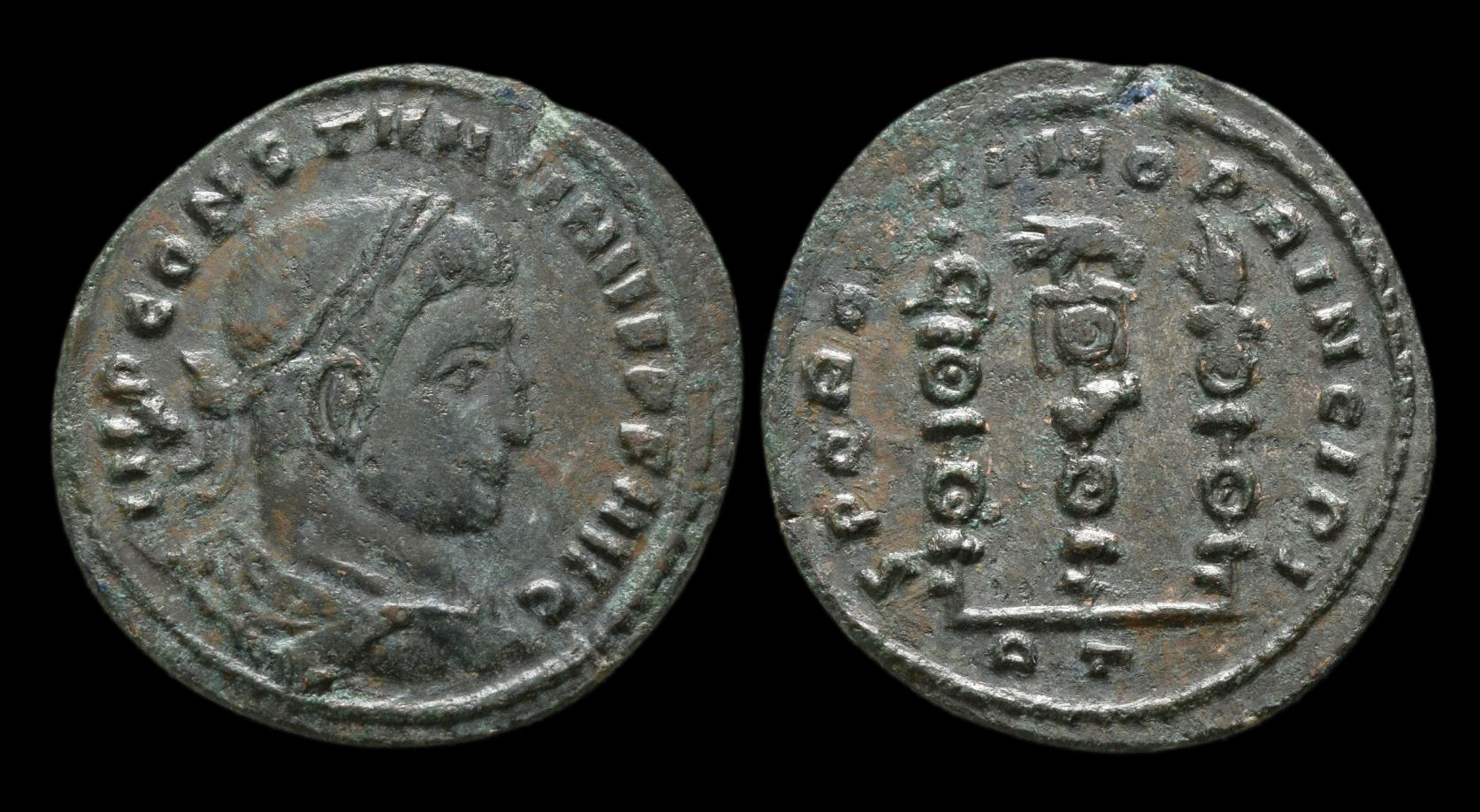 Constantine I - AE Follis Standards Aquila Rome 2607.jpg