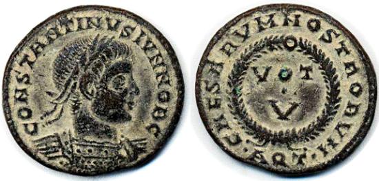 Constantine I as Caesar Aquileia mint.jpg