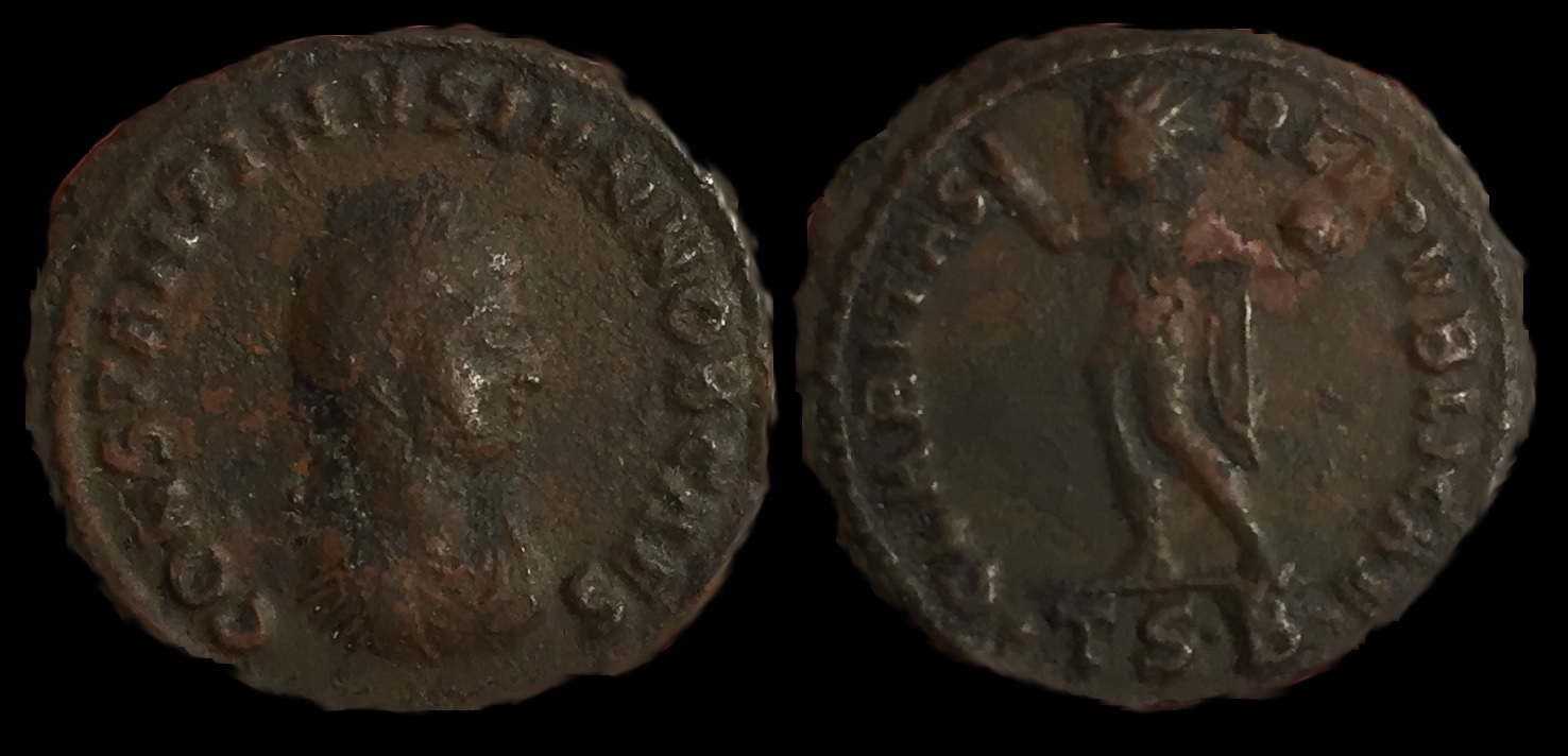Constantine II 317-318 AD Mintmark dot TS dot B dot.jpg