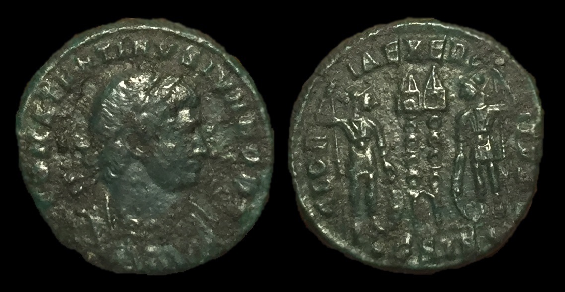 Constantine II AE follis Follis. 334-5 AD Mintmark Episilon SIS.jpg