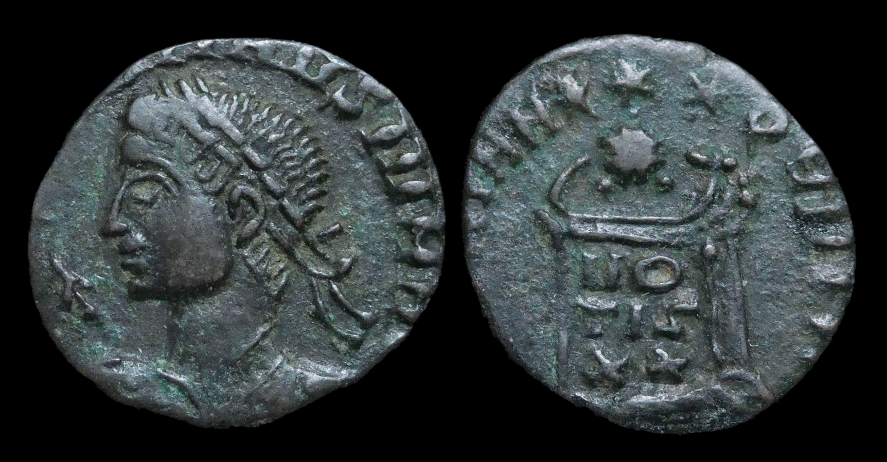 Constantine II - Globe on Altar ex Clain-Stefanelli 3632.JPG