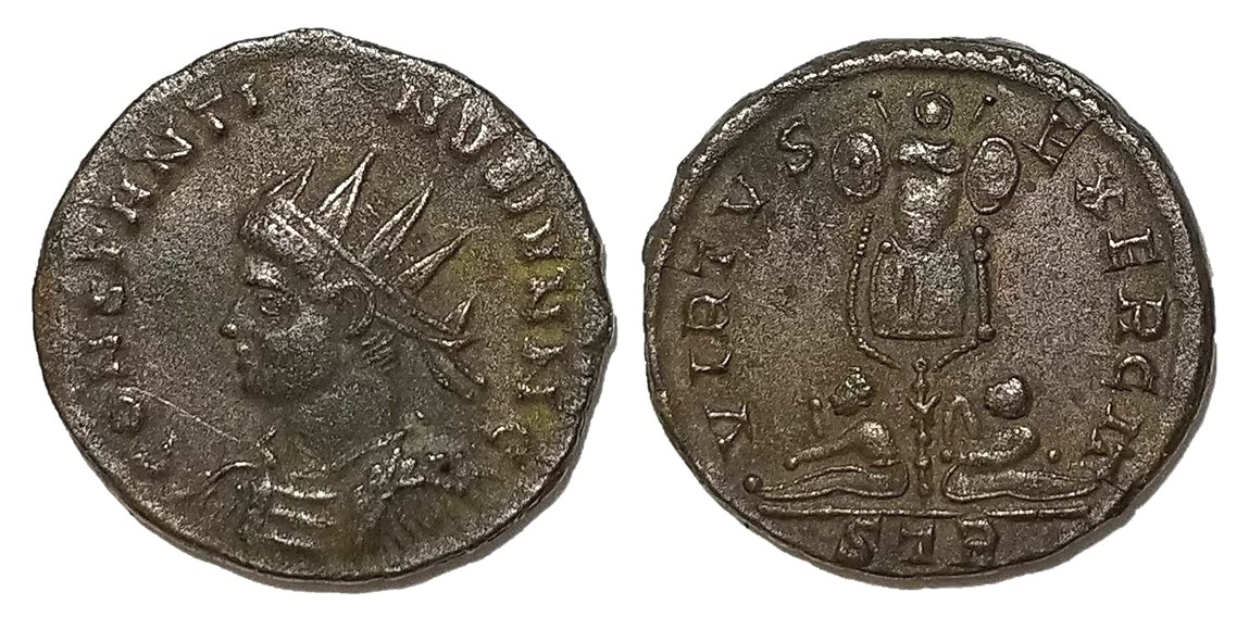 Constantine II VIRTVS EXERCIT Trier.jpg