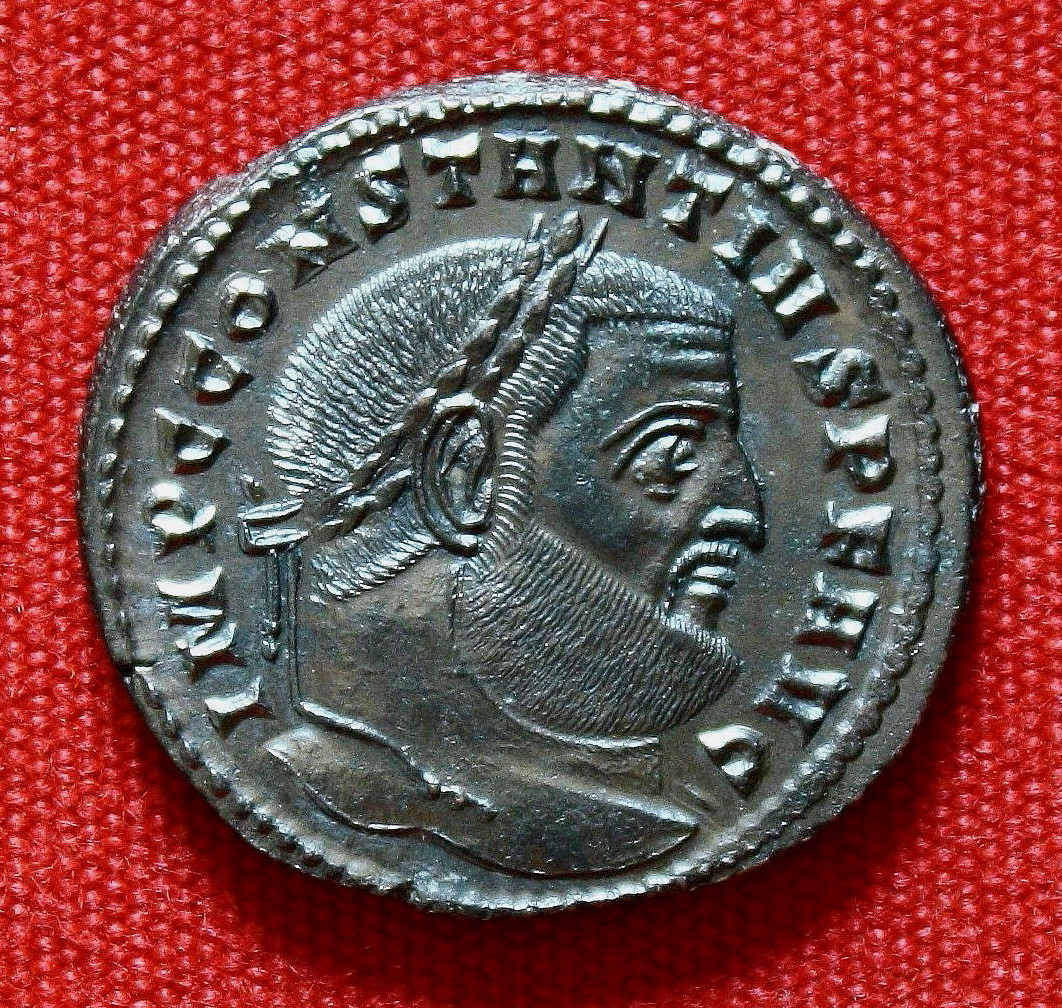 Constantius I, AD 305-306, Ticinum Mint, 3rd Officina, AE Nummus, 27 mm, 10.67 gm. obv. (2).JPG