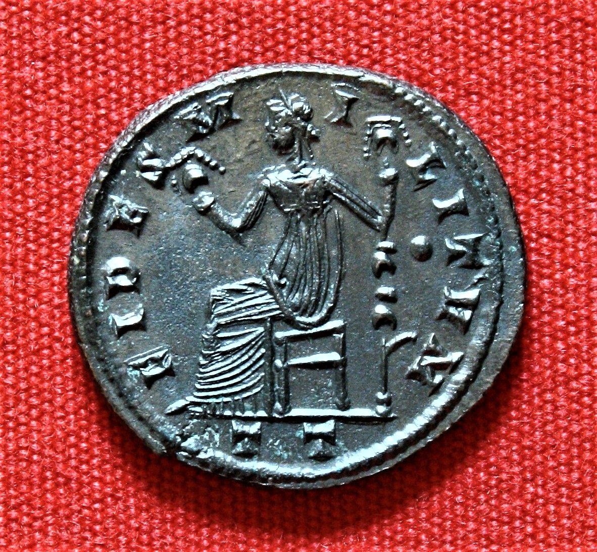 Constantius I as Augustus, FIDES MILITVM, Billon follis, 27 mm, 10.67 gm, 6h, rev..JPG