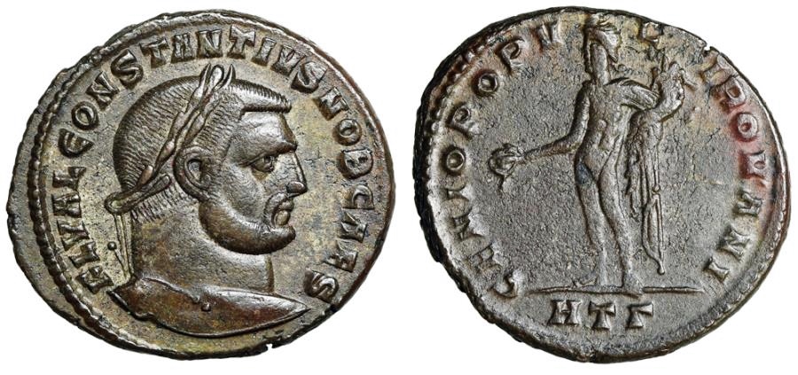 Constantius I Chlorus AE Follis Portrait & Genius Heraclea VF RIC 18a, jpg version.jpg