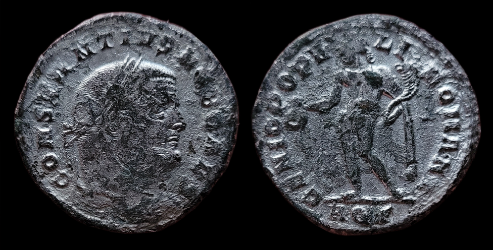 Constantius I Chlorus, Follis, GENIO POPVLI ROMANI, AQΓ.png