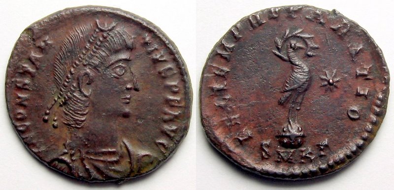 Constantius II Fel Temp phoenix on globe Cyzicus 348-350  (RIC VIII Cyzicus 89) 18x16mm.jpg