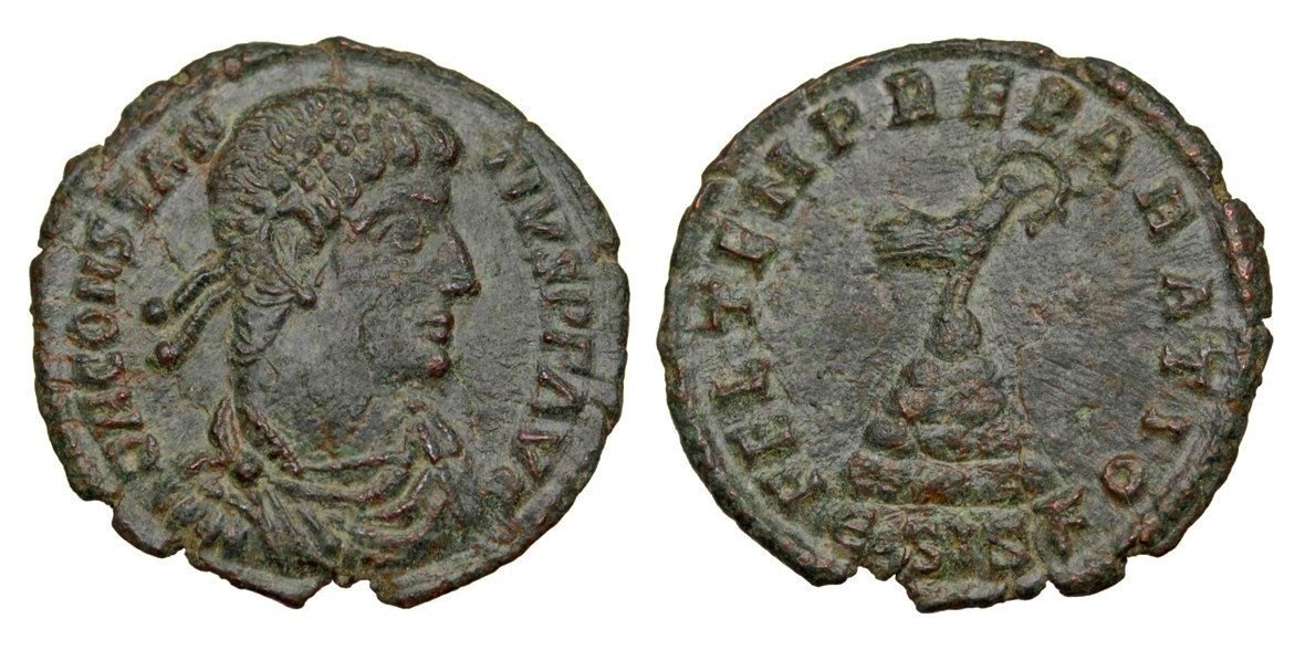 Constantius II FEL TEMP phoenix Siscia.jpg