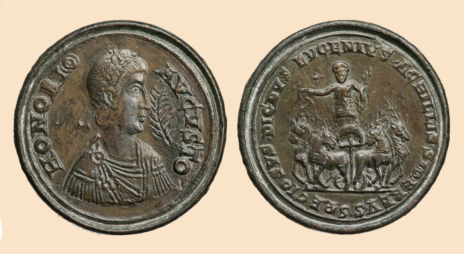 Contorniate of Honorius-Eugenius & his horses.jpg