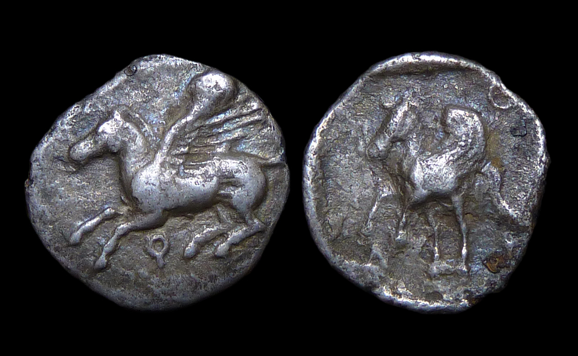 Corinth Diobol facing pegasos 2507.jpg