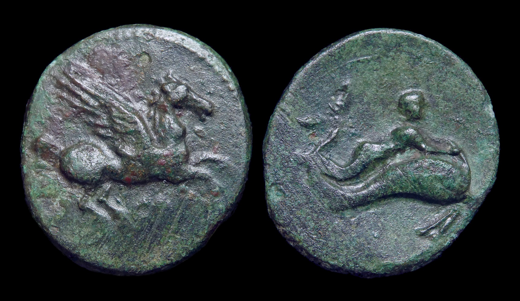 CORINTHIA Corinth - AE16 Melikertes 4190.JPG