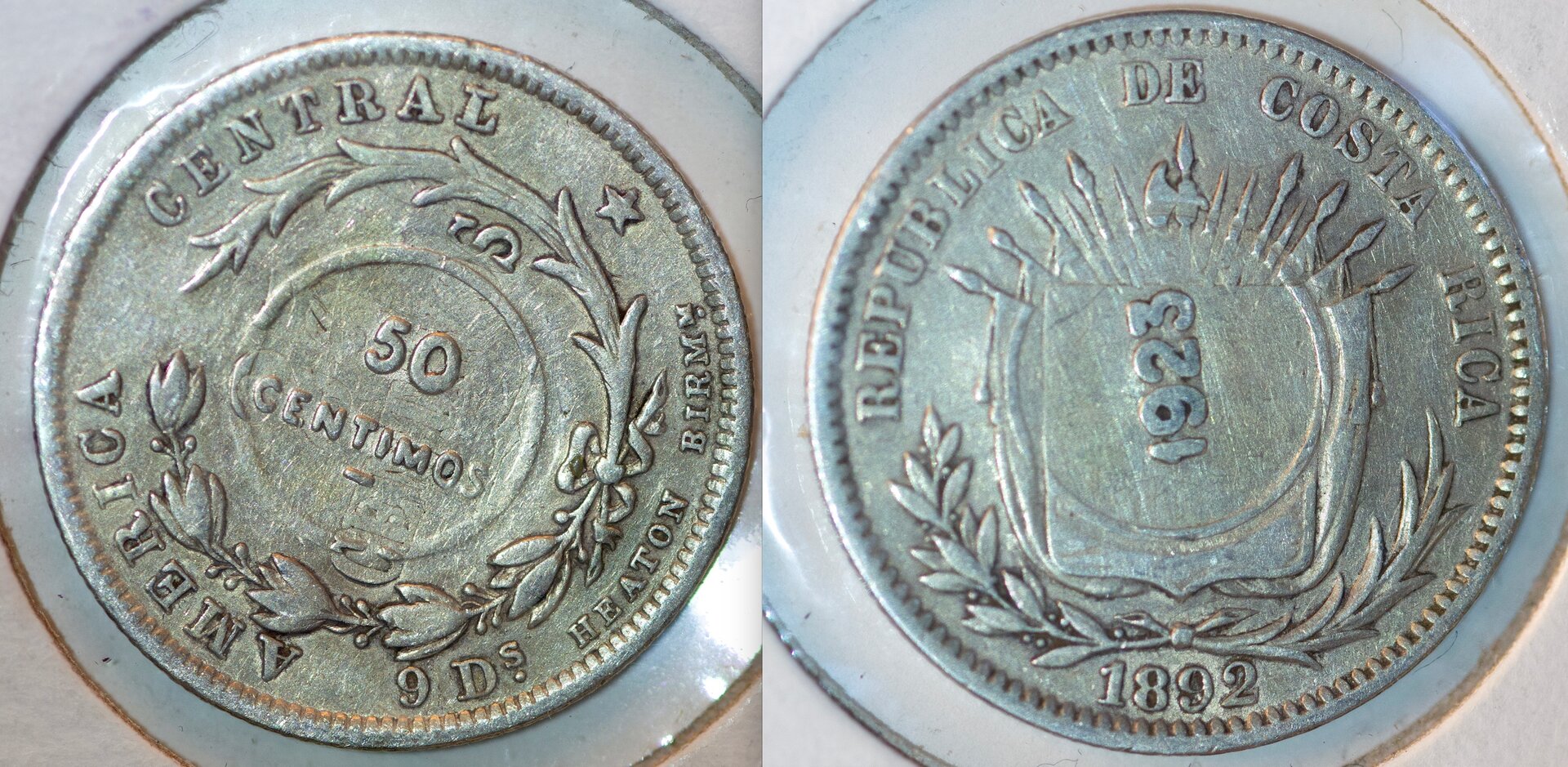Costa Rica 1923 Counterstamp 50 centimos over 1892 25 centavos.jpeg