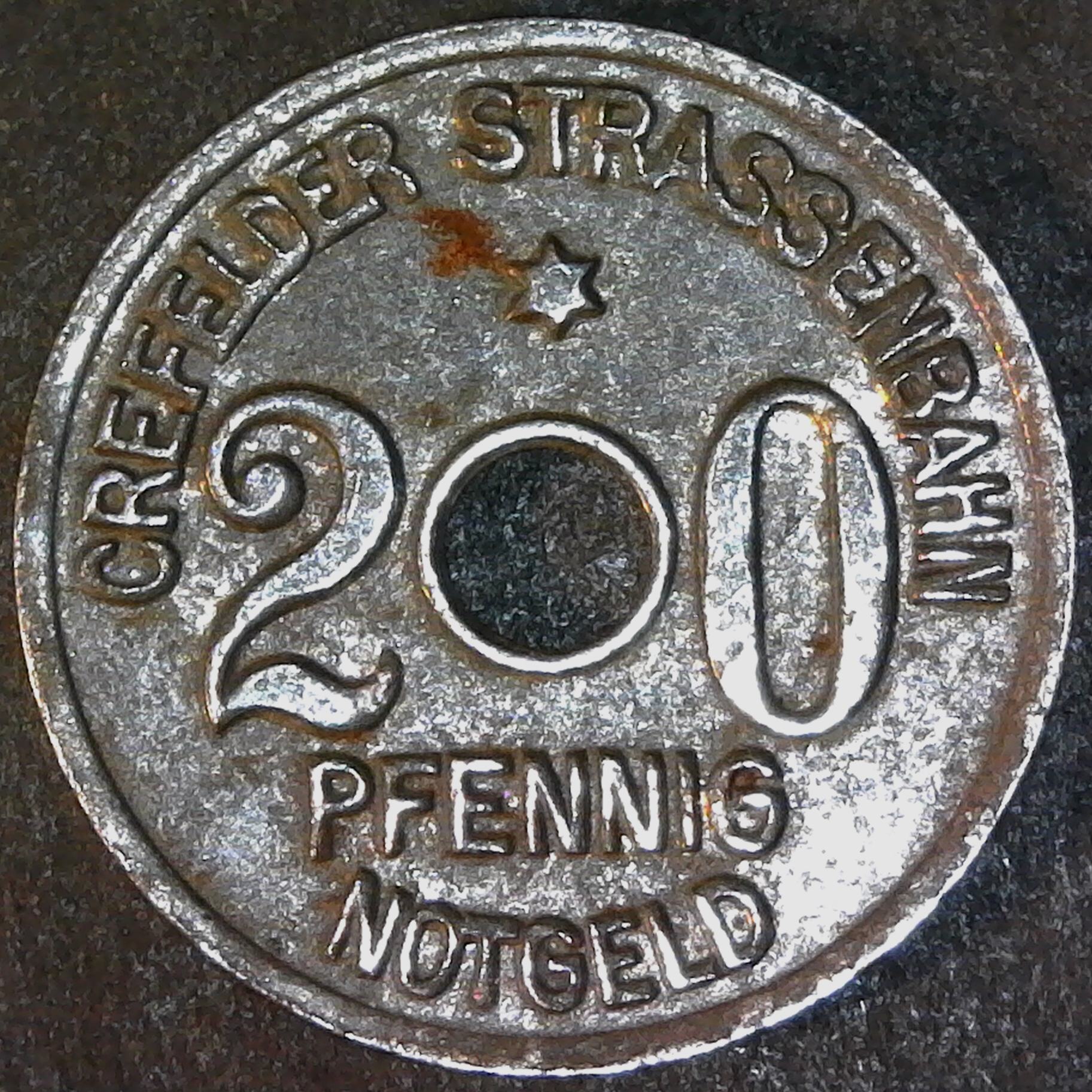 Crefeld 20 Pfennig Germany Notgeld Token 1919 obv.jpg