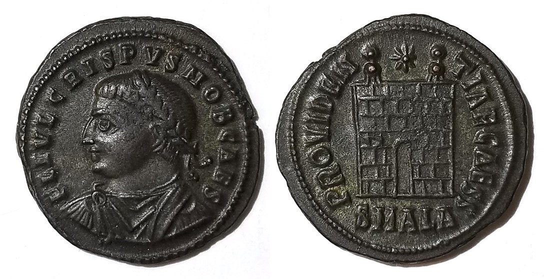 Crispus PROVIDENTIAE CAESS campgate centenionalis Alexandria.jpg