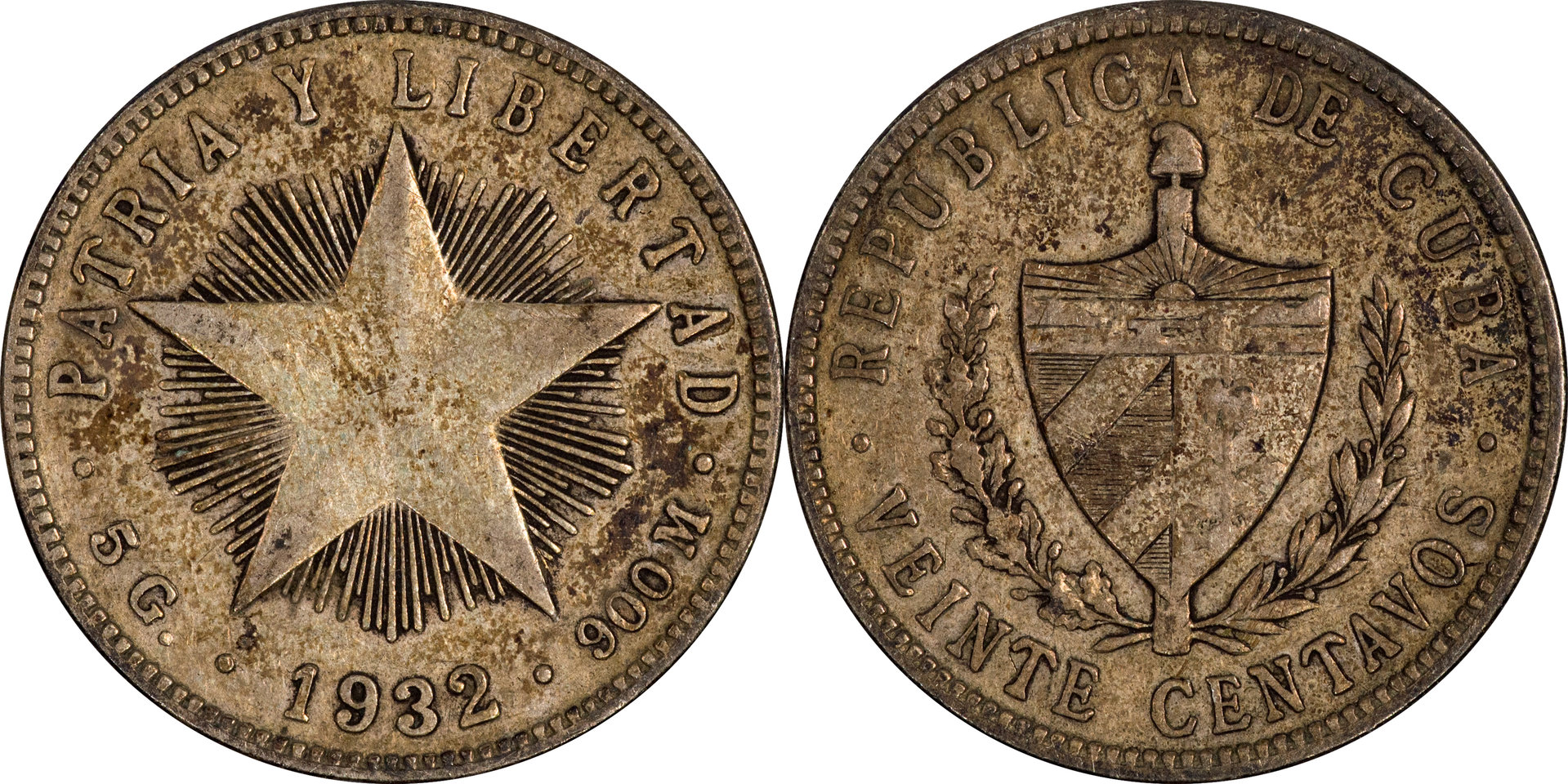 Cuba - 1932 20 Centavos.jpg