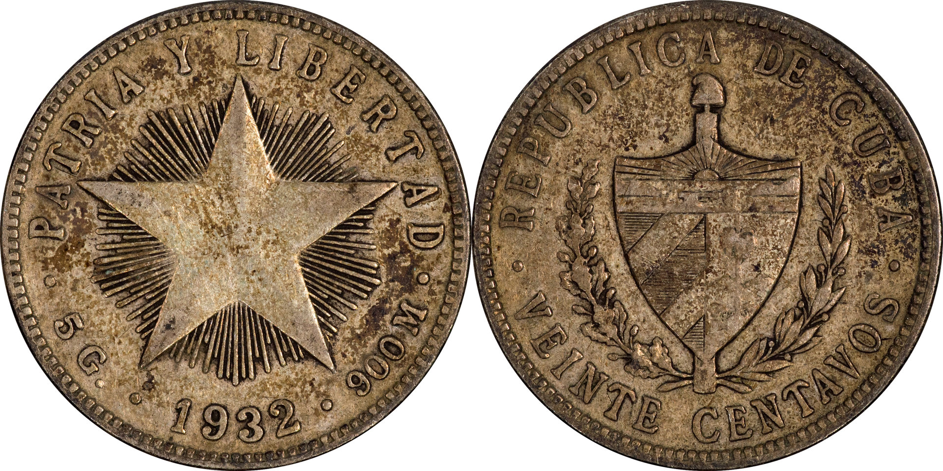 Cuba - 1932 20 Centavos.jpg