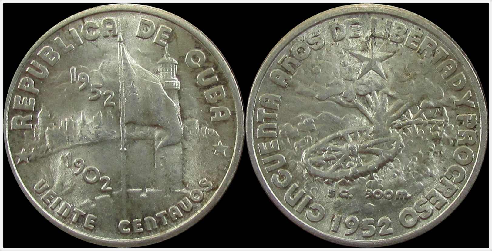 Cuba 1952 20 Centavos.jpg