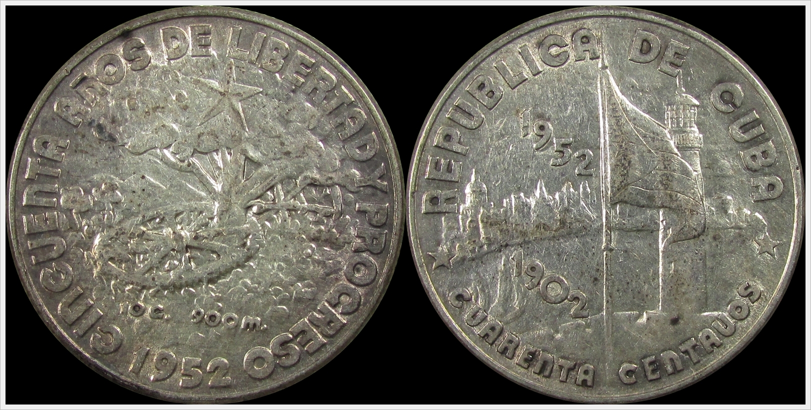 Cuba 1952 Cuarenta Centavos.jpg