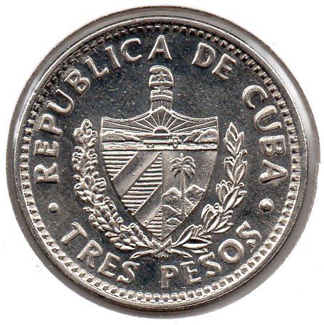 Cuba - 3 Pesos - 1995 - Obv.jpg