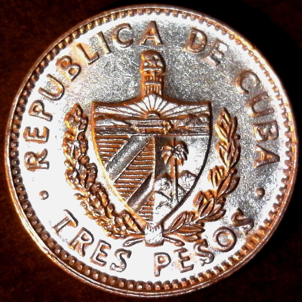 Cuba Three Pesos 1995 obverse less 5.jpg