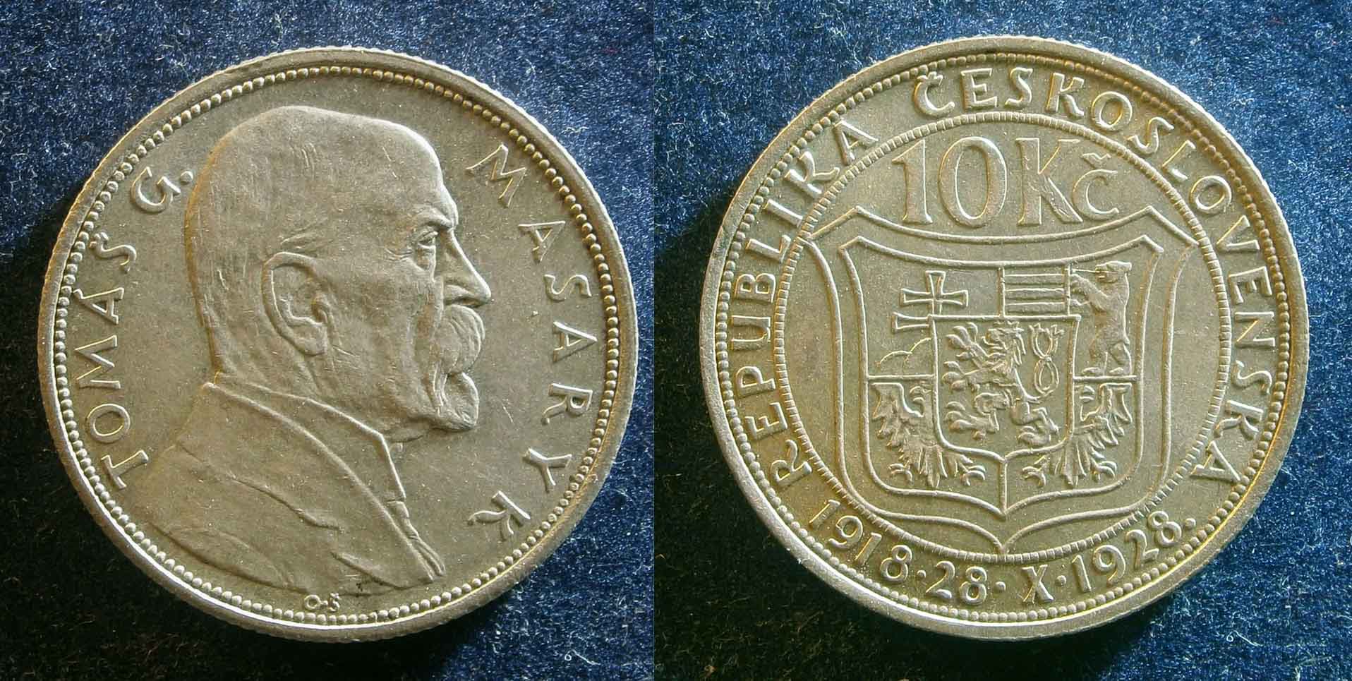 CZ10Korun1928Masaryk.jpg