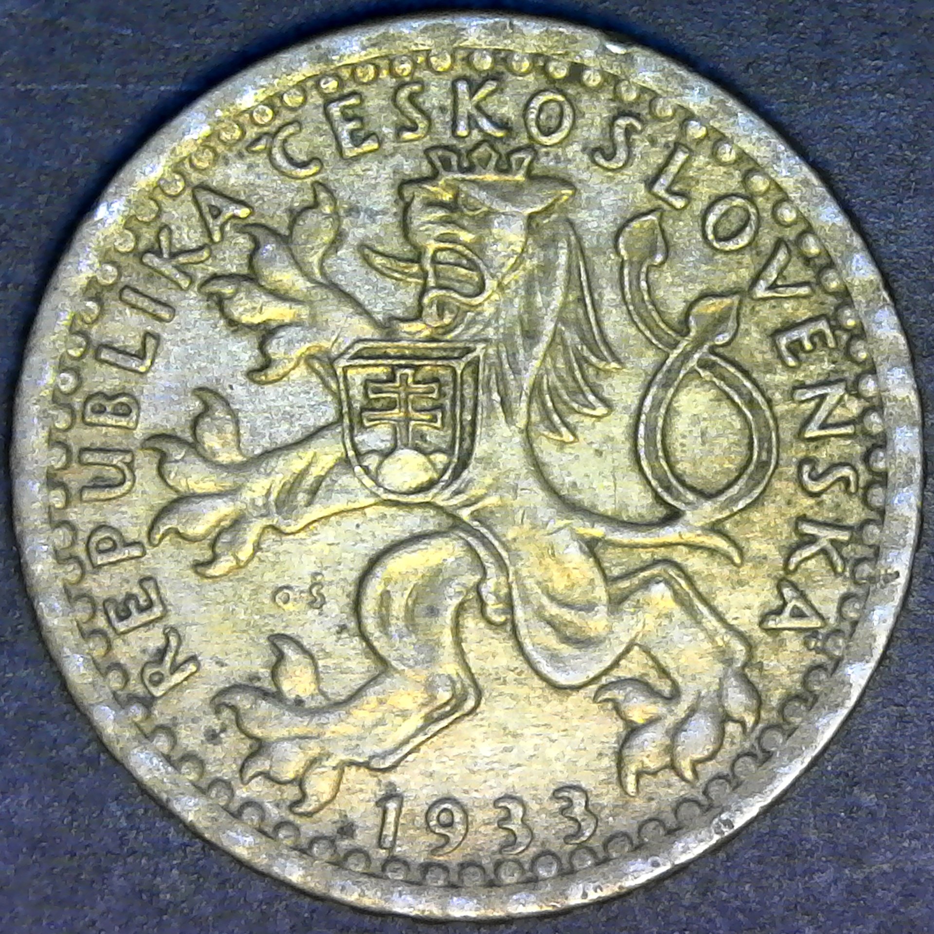 Czechoslovakia 25 Haleru 1933 obv.jpg