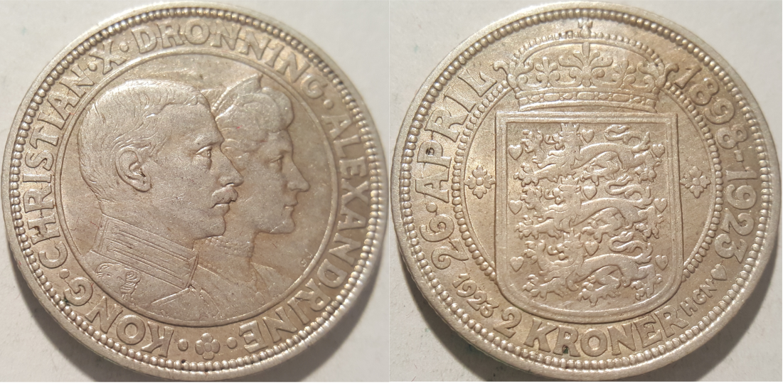 Dänemark 2 Kroner Silberhochzeit.png