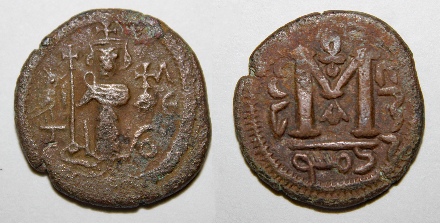 D-Camera Arab Byzantine AE fals standing caliph falcon left 4.19 grams 12-20-22.jpg