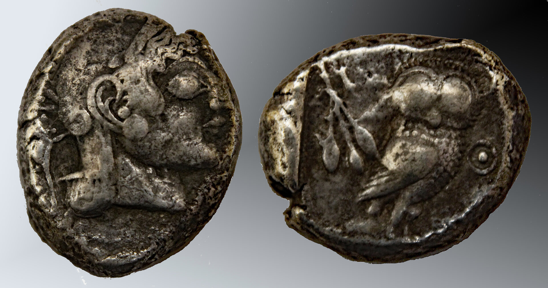 D-Camera Athens archaic tetradrachm c. 500-480BC Kirk Davis cat 75 lot 11 abt VF 8-23-21.jpg