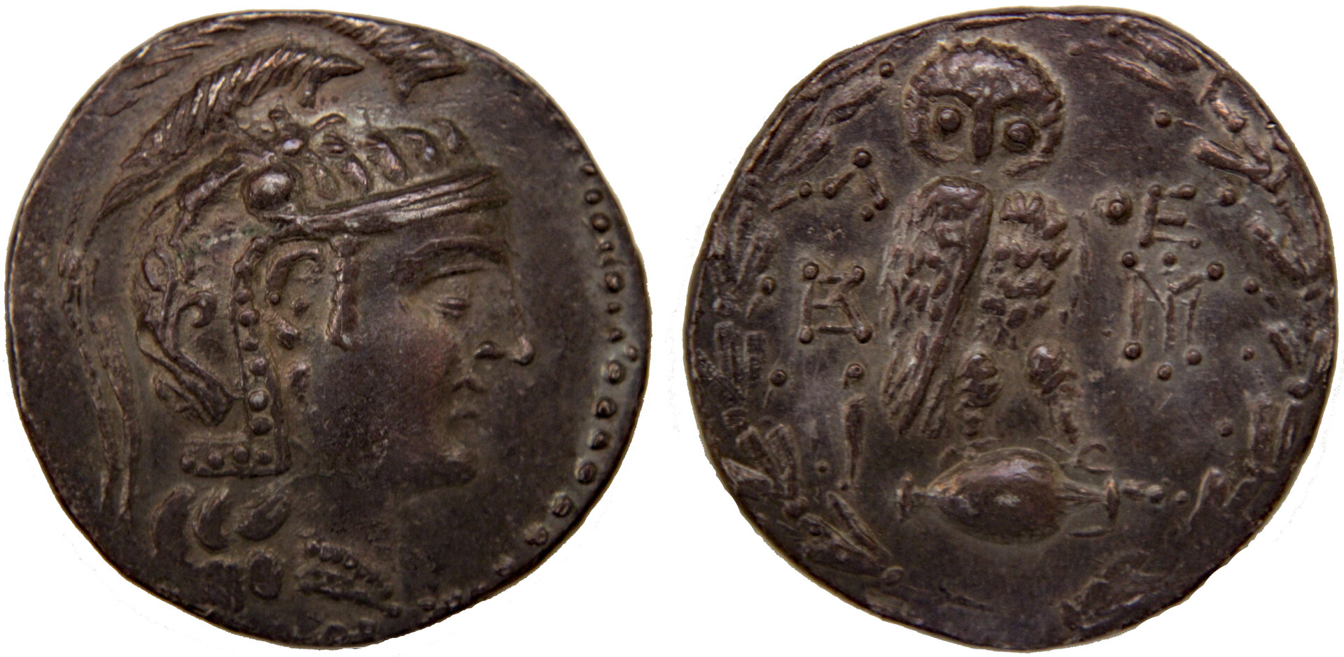 D-Camera Athens new style tetradrachm, Imitation,  c. 150 BC 17.1 grms,,  8-23-20.jpg