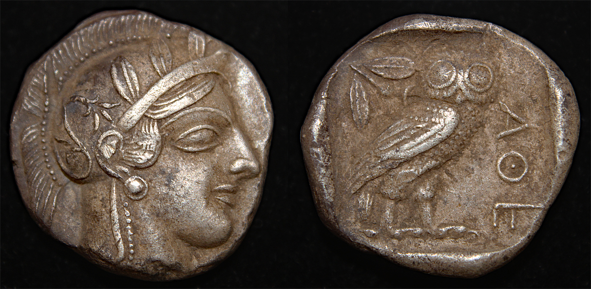 D-Camera Athens owl c. 440BC late transitional found in Israel 'as found' 16.93g eBay  8-11-22.jpg