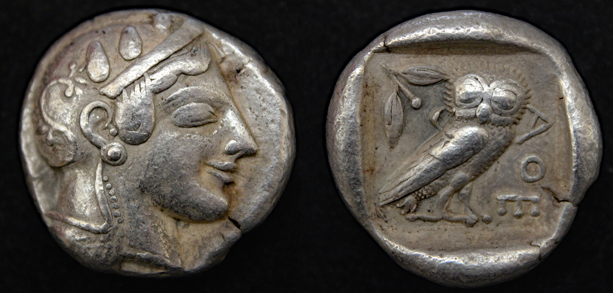 D-Camera Athens owl circa 465BC Seltman III, 16.95g fine style rare VCoins 4-1-22.jpg