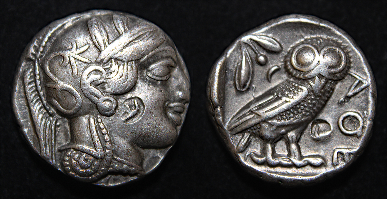 D-Camera Athens pharaonic owl late 5th-mid 4th cen BC 17.06 grams Roma 103 546 12-22-22.jpg