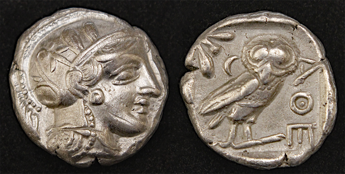 D-Camera Athens pharaonic owl late 5th-mid 4th cen BC Buttrey Type X 16.91g Roma 97 424 6-17-22.jpg