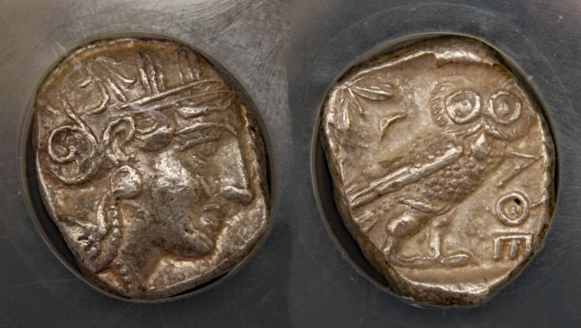 D-Camera Athens tetradrachm owl hybrid early transitional pi-II 353-50BC 17.17g 7-8-21.jpg