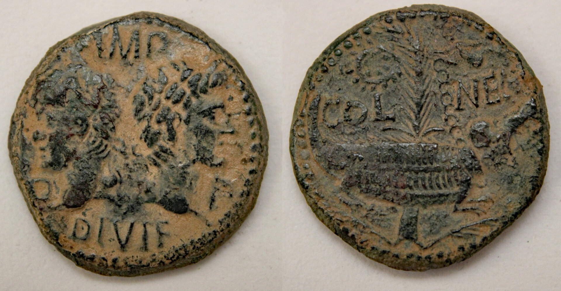 D-Camera  Augustus, Agrippa As Nemausus, Gaul. c. AD 10-14. 12.02g Roma 82, 870 6-4-21.jpg