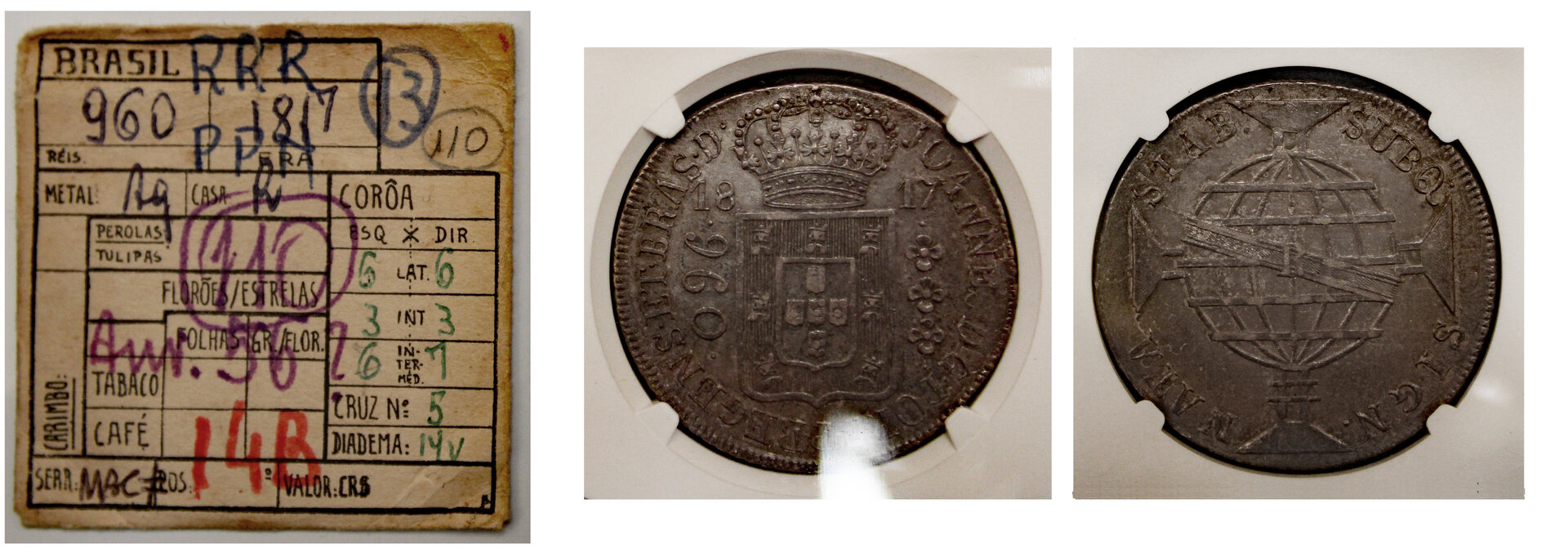 D-Camera Brazil 960 reis 1817 r Rio Kurt Prober envelope KM307.3 3-11-22.jpg
