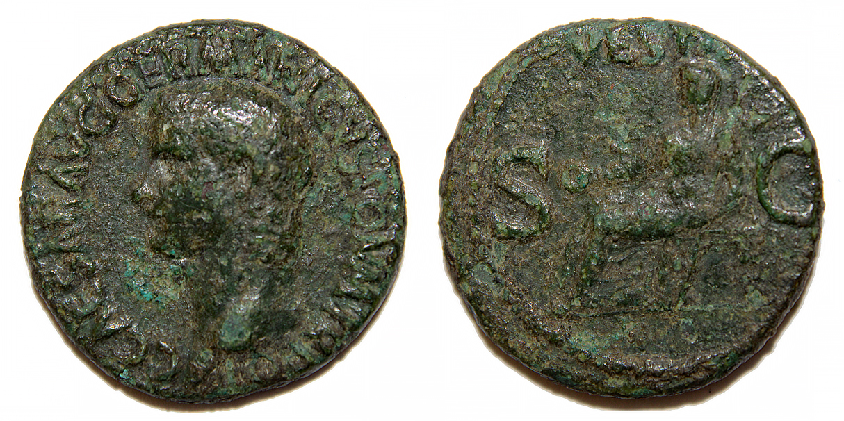 D-Camera Caligula AE as Vesta 37-38 AD 10.25 grams eBay 1-23-22.jpg